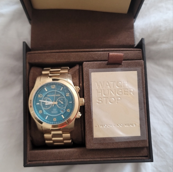 Michael Kors Gold Hunger Stop Chronograph Watch - Picture 1 of 1